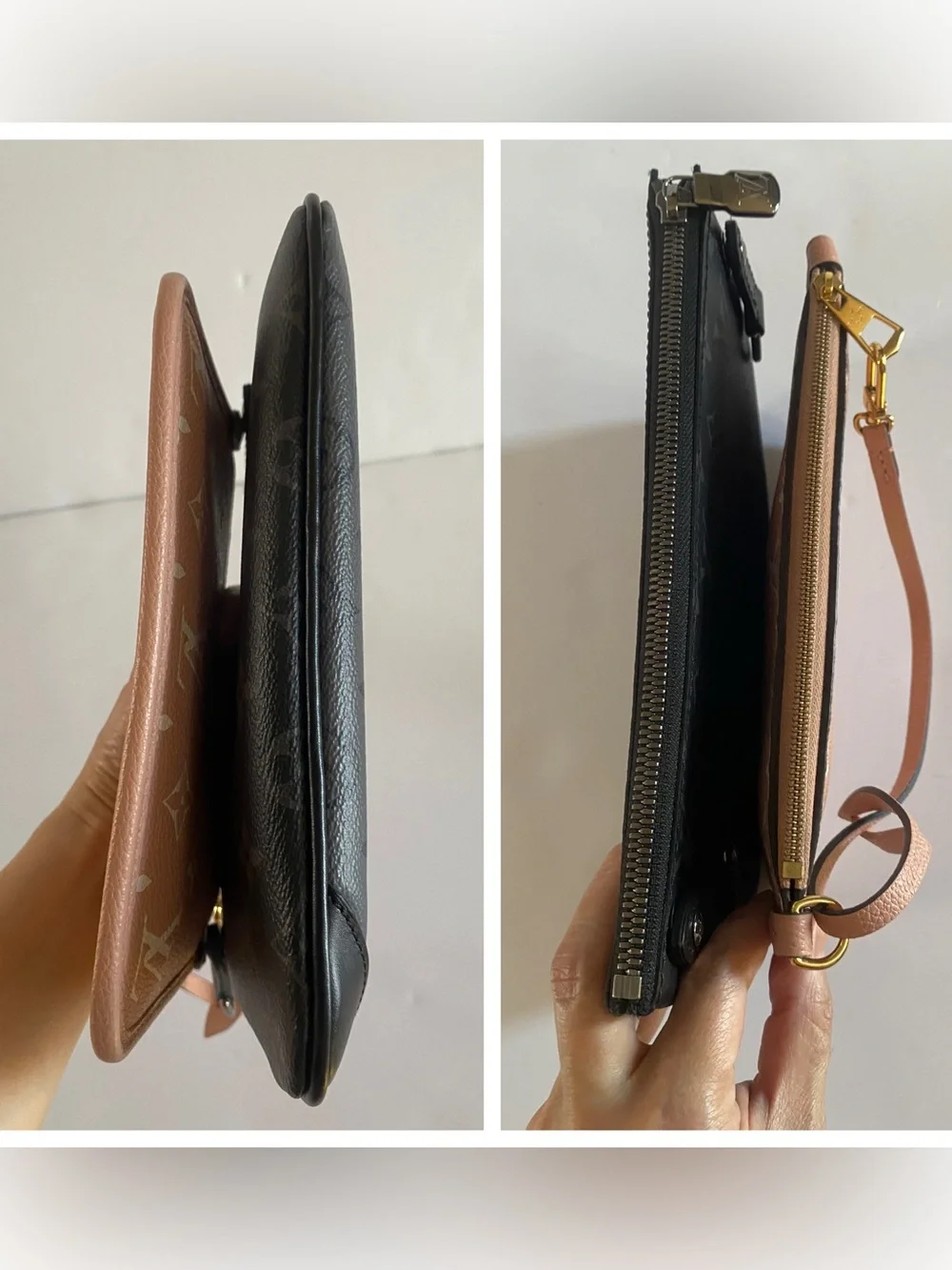 Louis Vuitton pouch x 2 PINK & BLACK